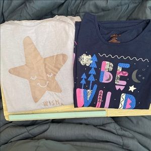 2 long sleeved Cat & Jack shirts